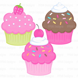 PPbN Designs - Pixel Paper Prints-Cupcakes Set 2, $0.99 (http://www ...