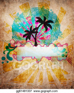 Clipart - Summer beach design. Stock Illustration gg61481337 ...
