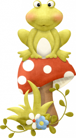 frog_toadstool.png | Pinterest | Frogs, Clip art and Rock painting