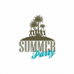 Party Silhouette Clip art - Summer beach silhouette 2222*2222 ...