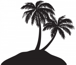 Island with Palm Trees Silhouette PNG Clip Art Image | sagome ...