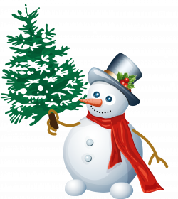 Snowman with Tree PNG Clipart | Gallery Yopriceville - High-Quality ...