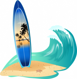 Surfboard And Wave Clip Art at Clker.com - vector clip art online ...