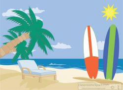 Surfing Clipart - surfboards-sitting-in-the-sand-at-the ...