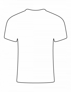 T-Shirt pattern. Use the printable outline for crafts, creating ...