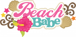 Beach Babe SVG scrapbook title beach svg cut file seashell svg files ...
