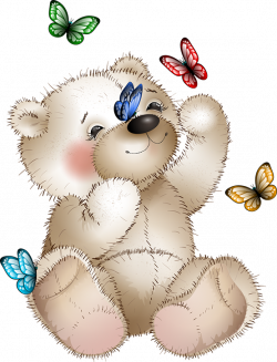 bear #butterflies | Cute Clipart | Pinterest | Bears, Butterfly and ...