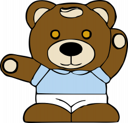 Brown Bear clipart childrens toy - Pencil and in color brown bear ...