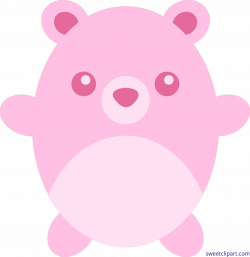 Teddy Bear Round Pink Clip Art - Sweet Clip Art