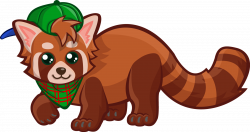 Racoon clipart red - Pencil and in color racoon clipart red