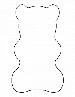 Gummy bear pattern. Use the printable outline for crafts, creating ...