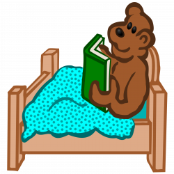Clipart - resting bear - coloured