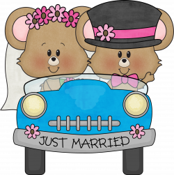 Dibujos. Clipart. Digi stamp - Wedding - Just Married | Happy ...