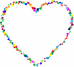 Clipart - Colorful Hearts Frame | Hearts ♥ L♥ve | Pinterest