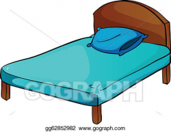 Clip Art Vector - Bed and pillow. Stock EPS gg62852982 - GoGraph