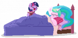 628497 - animated, artist:mrponiator, bed, bedtime story, book ...