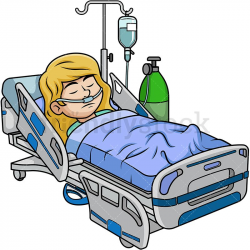 Female Patient In Hospital Bed | Medical Clipart | Hospital ...