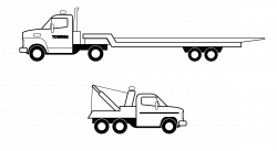 Clipart - Deux camions noirs