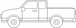 Pickup Truck Coloring Page - Free Clip Art
