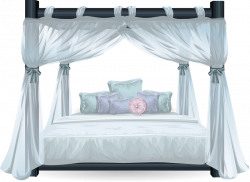 Bed clipart four poster - Pencil and in color bed clipart four poster