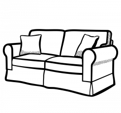 Clipart - sofa - lineart