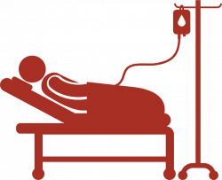 Hospital bed Patient Icon - Silhouette cartoon for elderly patients ...