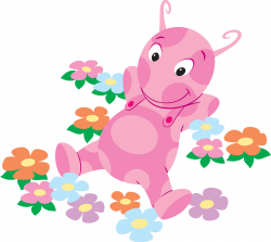 Uniqua Lying In Bed Of Flowers transparent PNG - StickPNG
