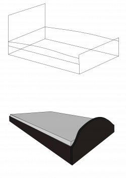 Clipart - 3D Bed, No background