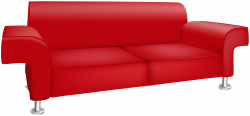 Red Sofa Transparent Clip Art PNG Image | Gallery Yopriceville ...