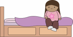 Clipart - Sitting on the bed