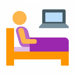 Work in Bed Icon - free download, PNG and vector