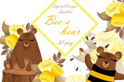 Bee a bear clipart ~ Illustrations ~ Creative Market