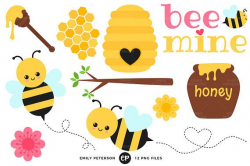 Bumblebee Clip Art, Honey Clipart, Bee Clip Art - Commercial ...