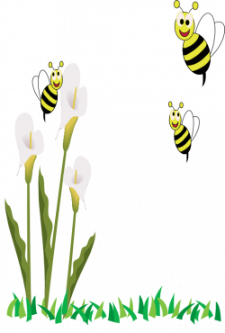 Bees And Flowers Clipart | i2Clipart - Royalty Free Public Domain ...