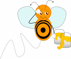 Bee Flying Clip Art