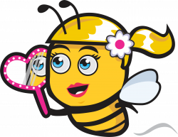 Clipart - Female Bee With Mirror