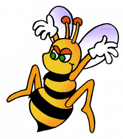 United States Clip Art by Phillip Martin, State Insect - Honey Bee