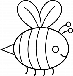 28+ Collection of Simple Bee Line Drawing | High quality, free ...