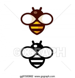 Vector Illustration - Simple bee logo. EPS Clipart ...