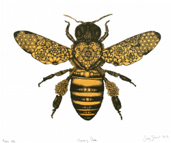 Bee Honeybee Vintage Honey Clipart Clipartfest Transparent ...