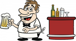 Bartender Cartoon Clip art - Bartender at the bar counter 800*435 ...