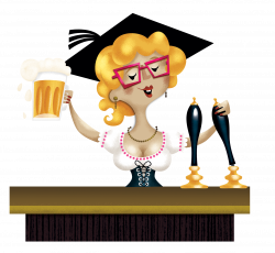 Beer Bartender Clip art - Cartoon female bartender 1646*1517 ...