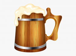 Beer Mug Clipart - Wooden Beer Mug Png , Transparent Cartoon ...