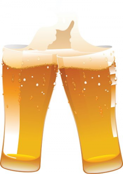 Two Glass of Delicious Fresh Cold Beer premium clipart ...