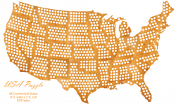 USA Puzzle Beer Cap Map – Beer Cap Maps