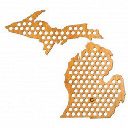 Beer Cap Map of Michigan. This state is filled with breweries. Now ...