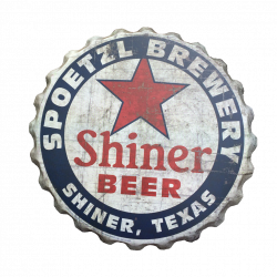 Get a larger-than-life replica of a Shiner Bock bottle cap with a ...
