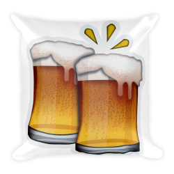 Emoji Pillow - Clinking Beer Mugs – Just Emoji
