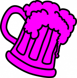 Pink Outline Beer Mug Clip Art at Clker.com - vector clip art online ...