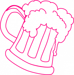 Pink Outline Beer Mug Clip Art at Clker.com - vector clip art online ...